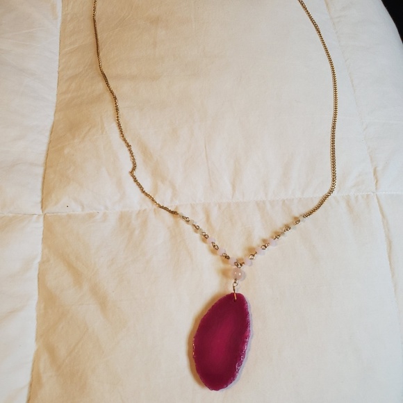 Pink Agate Necklace - Picture 5 of 5